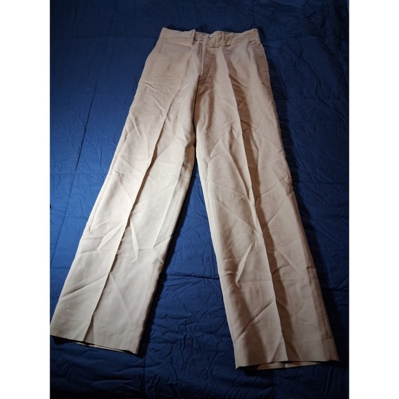 1956 US Military Tropical Khaki Trousers Mens 30x33 Rayon Mohair Vietnam Era